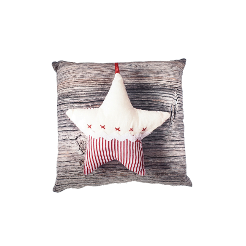 Ukrasni jastuk "Tekstilna zvijezda" 45 x 45 cm