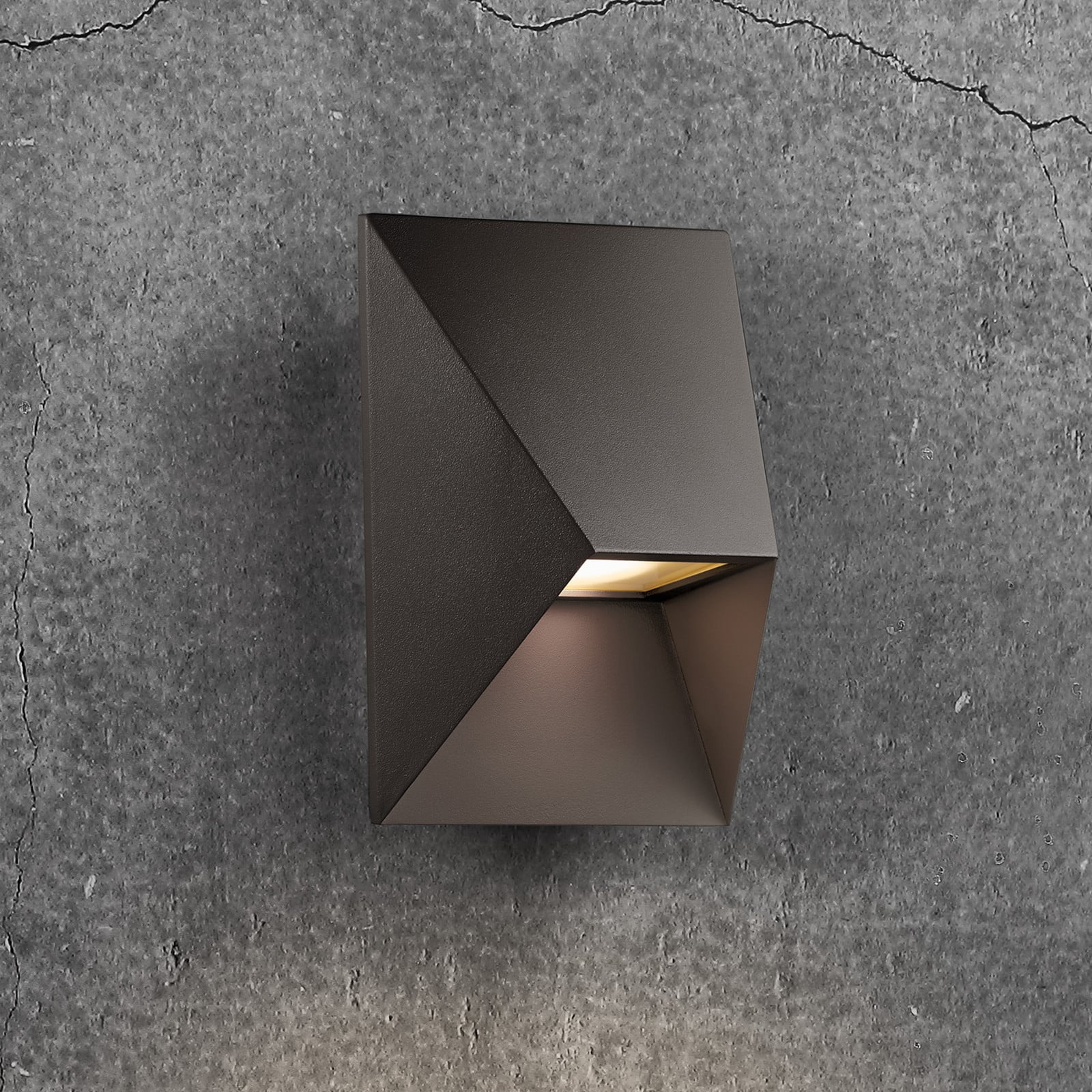 Vanjska zidna svjetiljka Pontio 15, širina 15 cm, crna