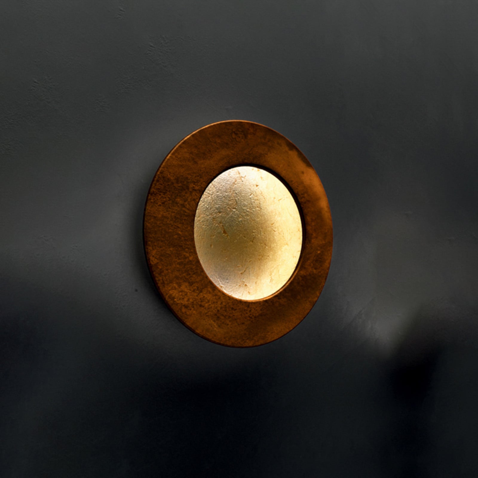 ICONE Vera zidna svjetiljka 927 Triac Ø31cm zlato/hrđa