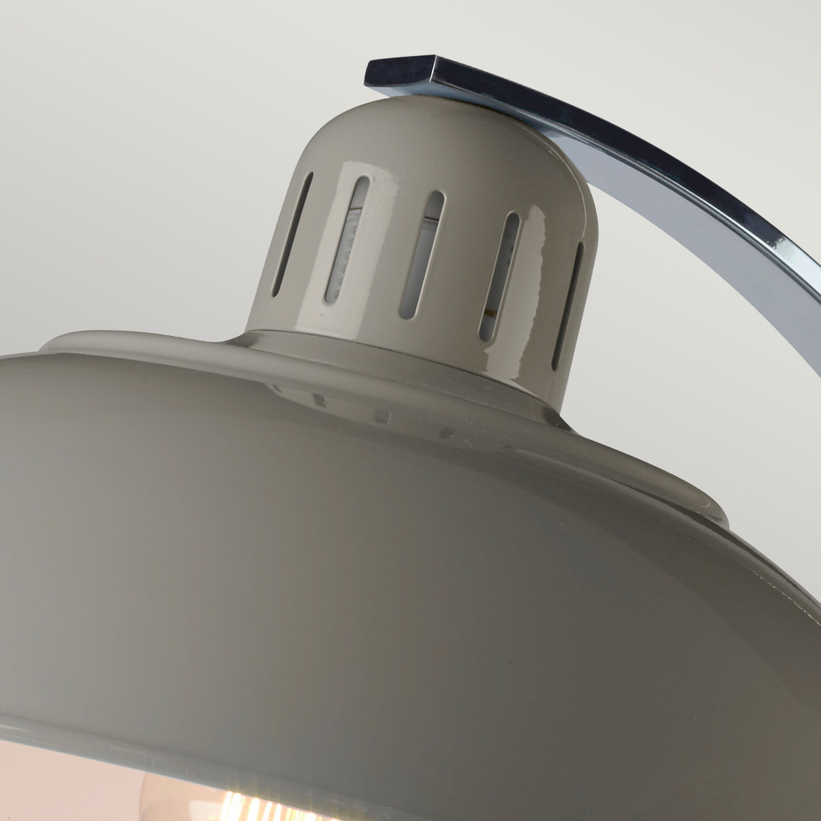 Franklin stolna lampa u retro stilu, siva
