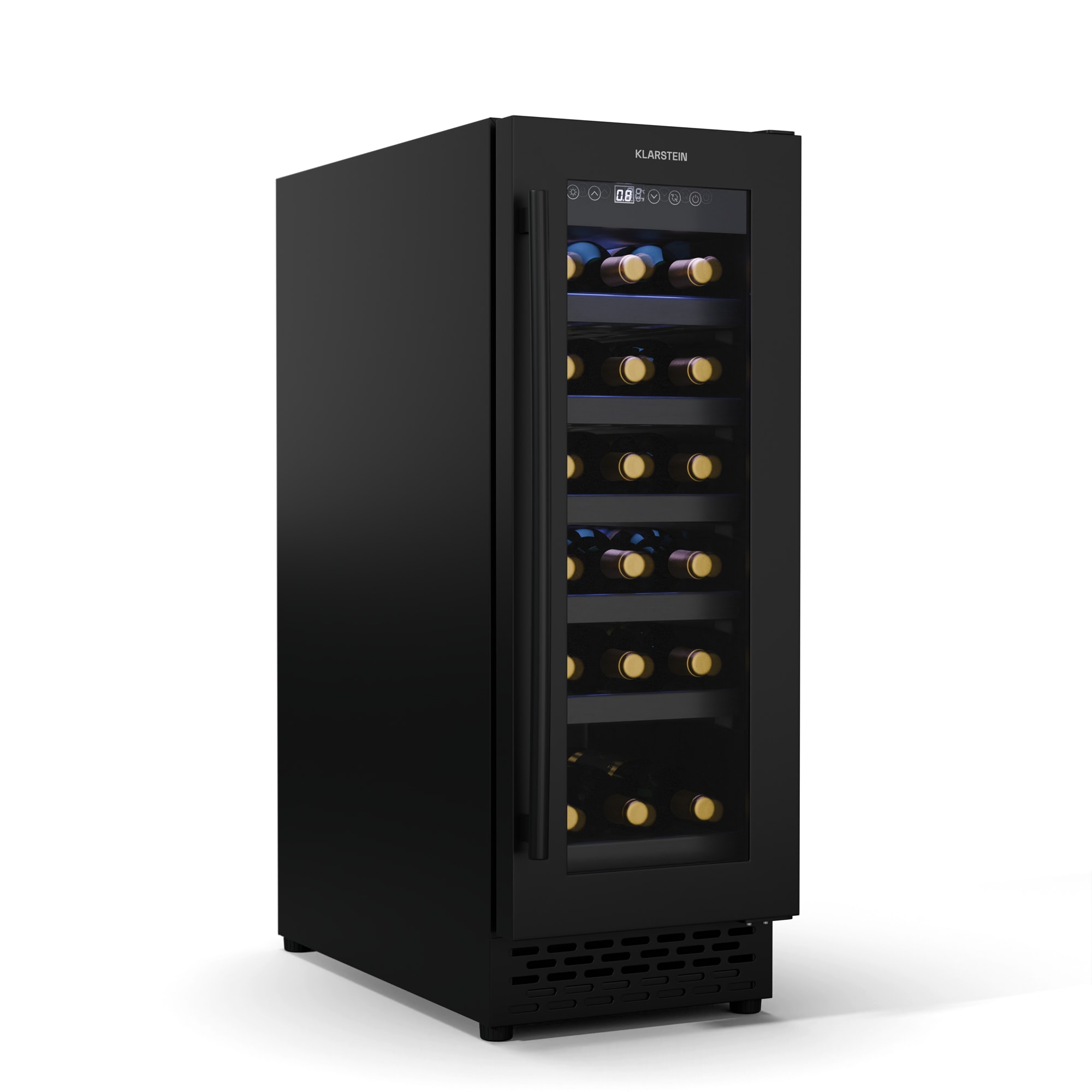 Klarstein Vinovilla 18 Uno hladnjak za vino, 1 zona hlađenja, 18 boca, drvene police, 5-18 °C