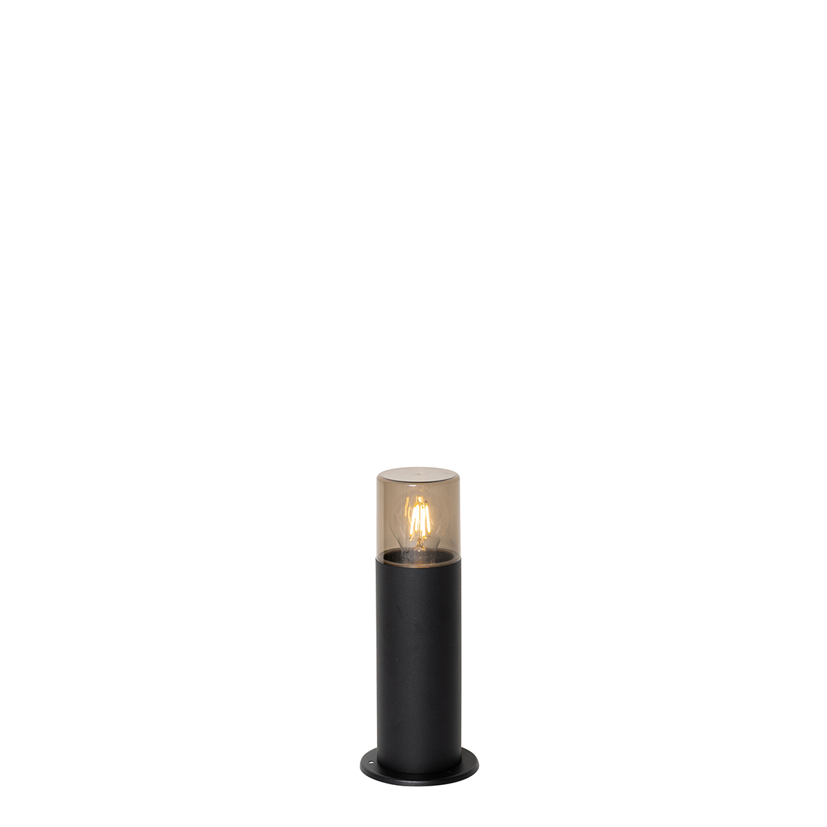 Stojeća vanjska svjetiljka crna s dimnim sjenilom 30 cm IP44 - Odense