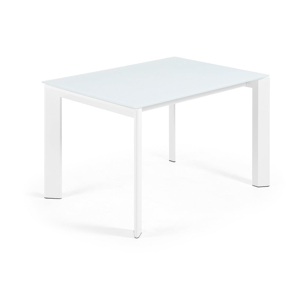 Proširiv blagovaonski stol s dodatnom pločom sa staklenom pločom stola 80x120 cm Axis – Kave Home