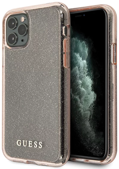 Maska Guess iPhone 11 Pro Max Pink Hard Case Glitter (GUHCN65PCGLPI)