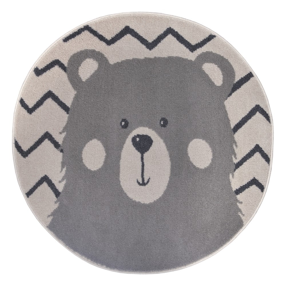 Sivi dječji tepih ø 140 cm Bear – Hanse Home