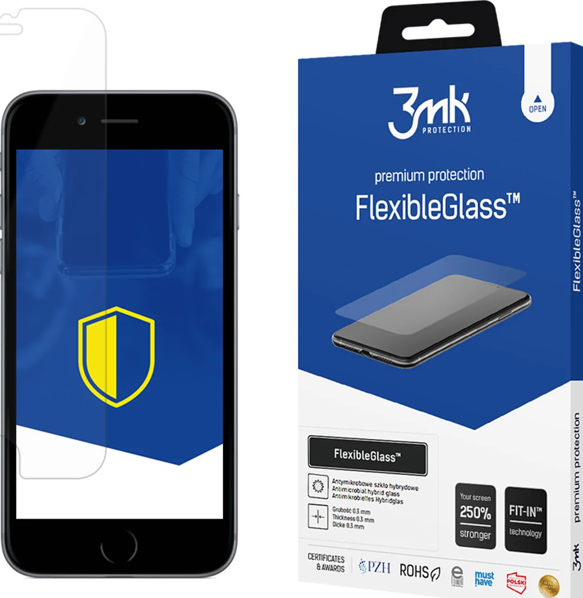 Zaštitno staklo 3MK FlexibleGlass iPhone 7 Hybrid Glass