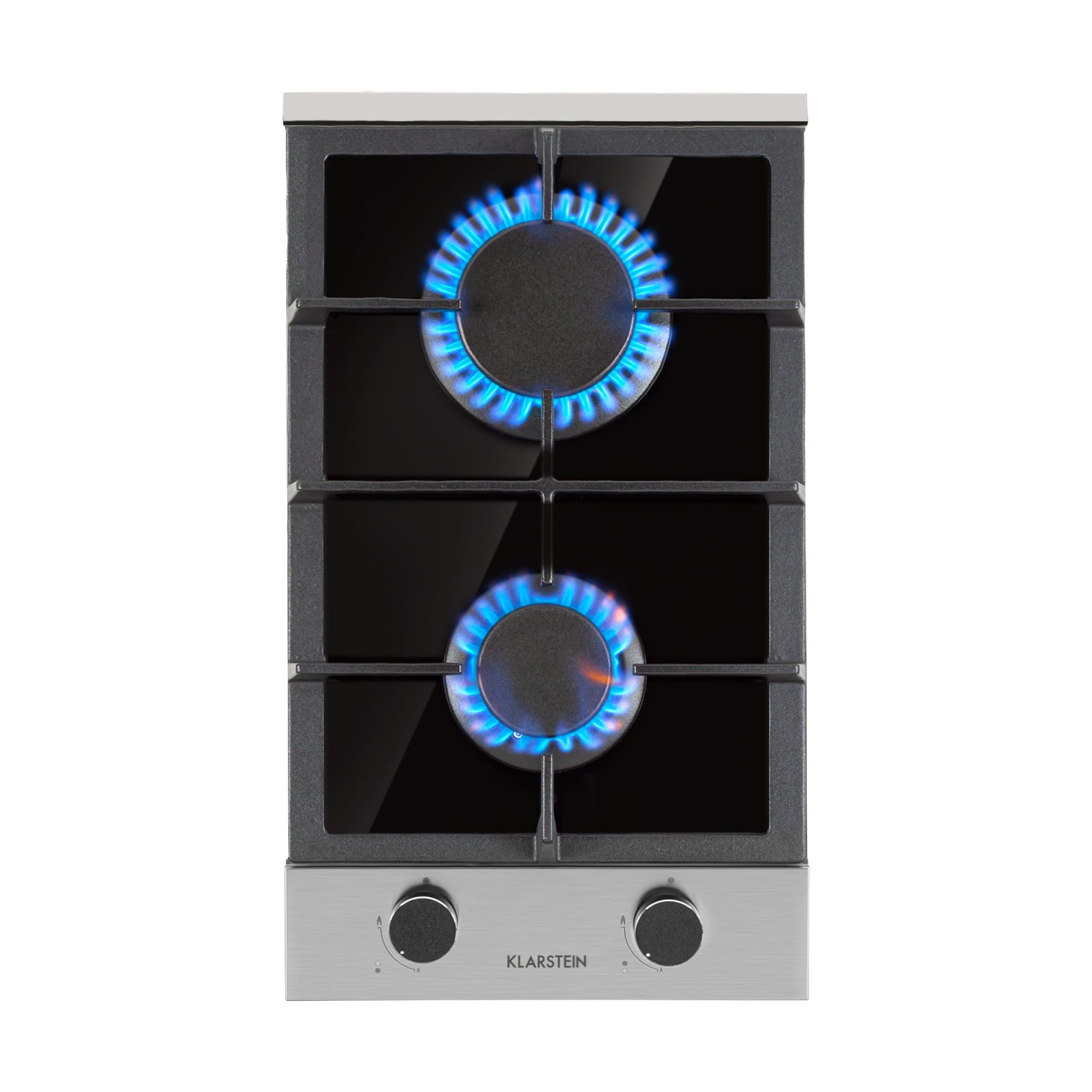 Klarstein Alchemist Domino, plinska ploča za kuhanje, 2 aluminijska plamenika, staklokeramika