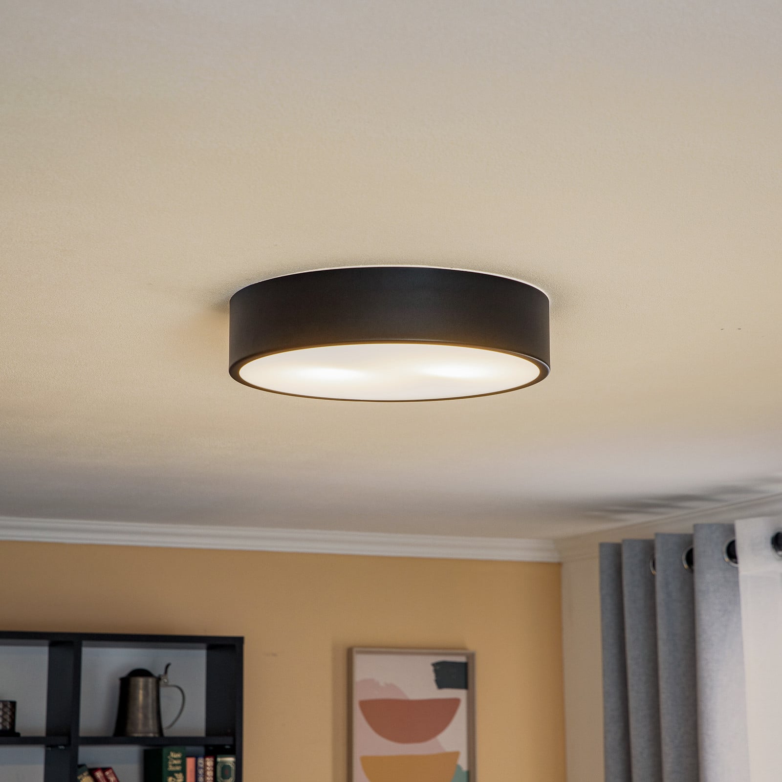 Plafonjera Kimban od metala, Ø 36 cm, crna