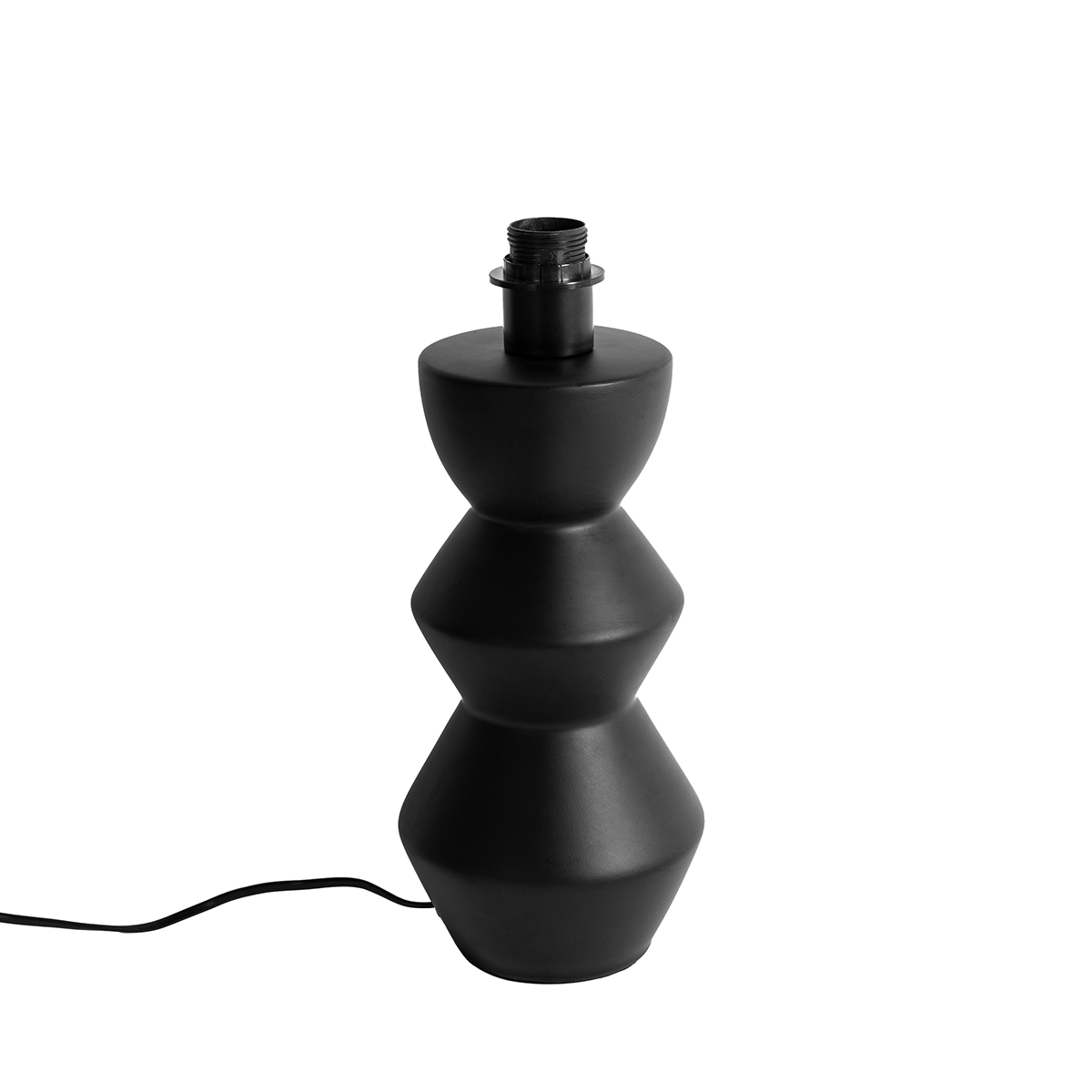 Dizajnerska stolna lampa crna keramika 16 cm bez sjenila - Alisia