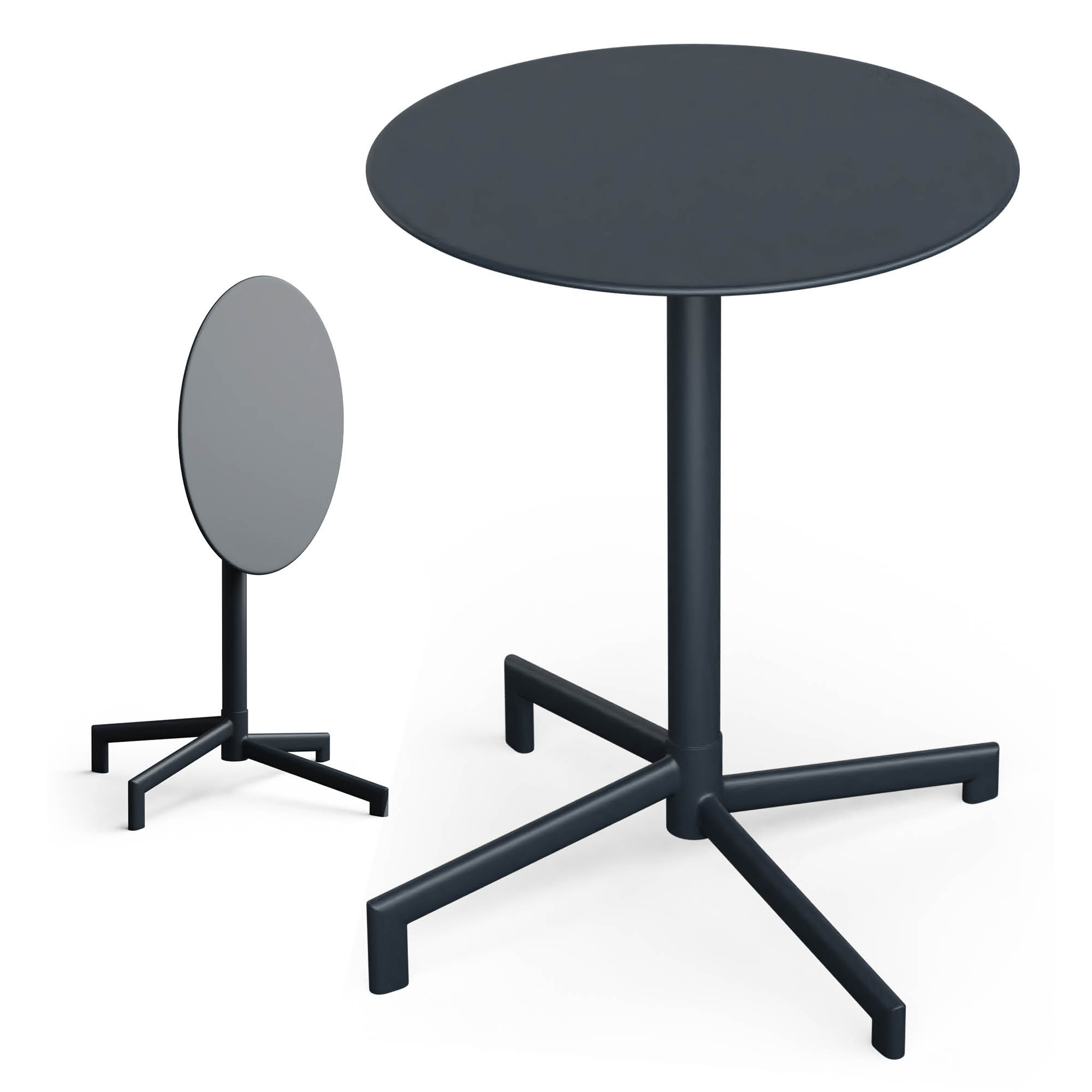 Blumfeldt UrbanEdge bistro stol, barski stol, 60 cm, sklapanje, boja u prahu, otporan na vremenske uvjete