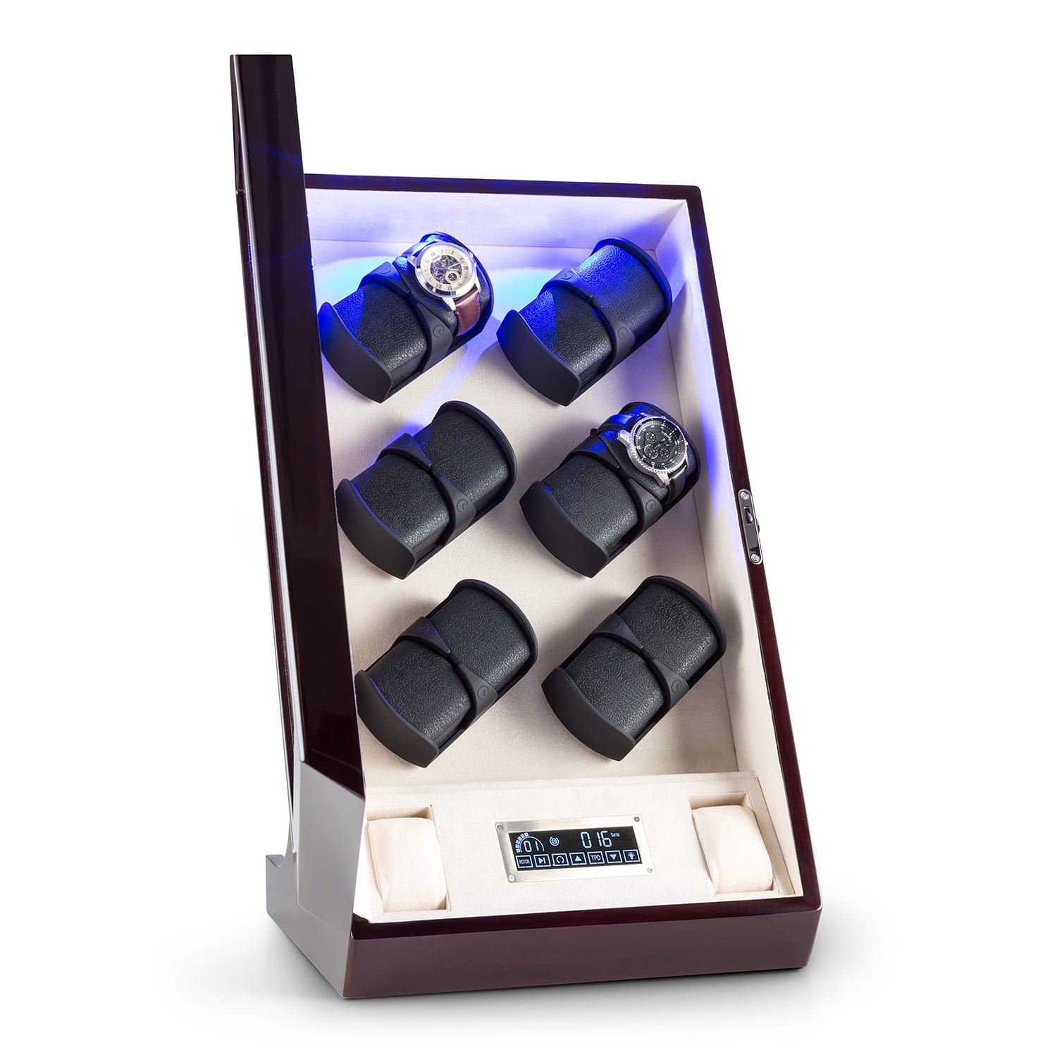 KLARSTEIN KLINGENTHAL, POKRETNI STALAK ZA SATOVE, CRNI, POKRET DESNO-LIJEVO, 12 SATOVA, LED, NA DODIR