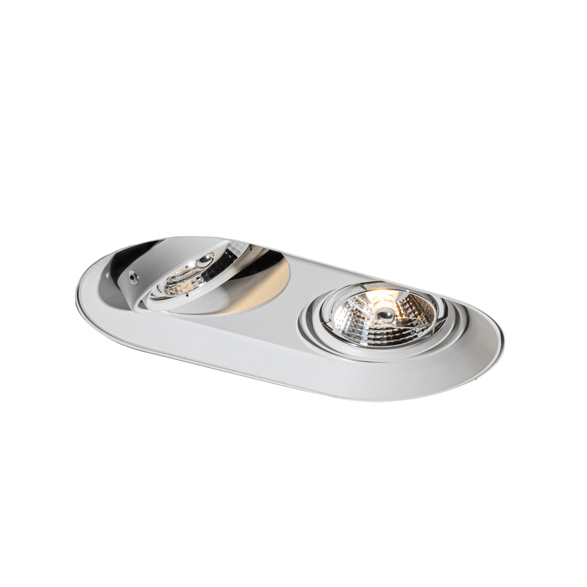 Okruglo ugradno svjetlo bijelo GU10 70 mm 2-svjetla - Hubs