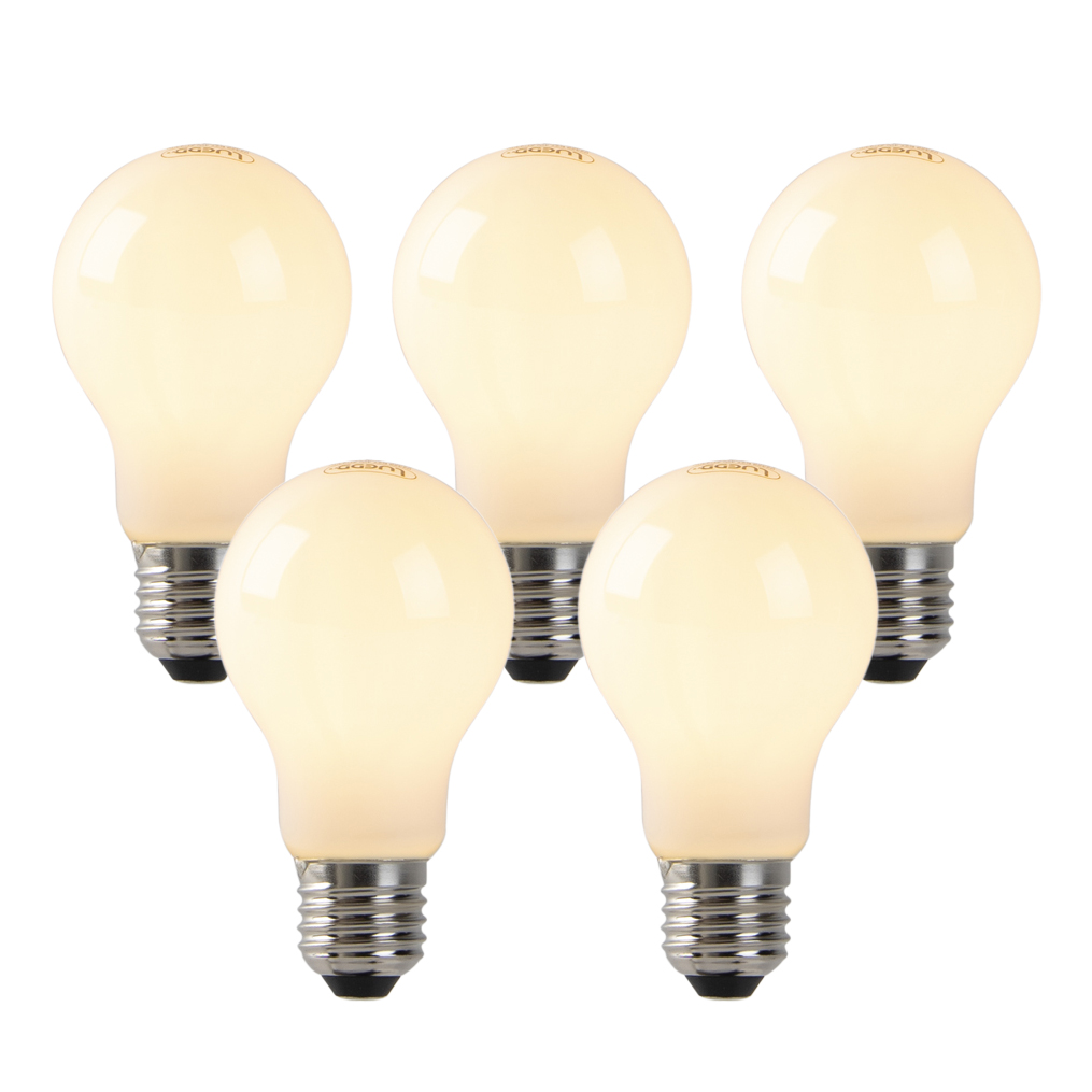Set od 5 prigušivih LED žarulja s opalskim staklom E27 4W 320lm 2200K