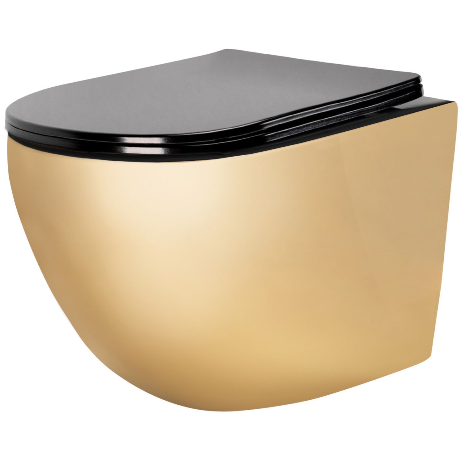 Viseća WC ŠKOLJA Carlo Mini Flat Gold/Black