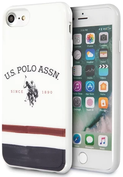 Maska US Polo USHCI8PCSTRB iPhone 7/8/SE 2020 white Tricolor Pattern Collection (USHCI8PCSTRB)