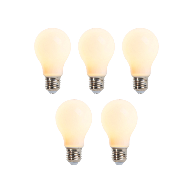 Set od 5 E27 prigušivih LED žarulja A60 mat 5W 380lm
