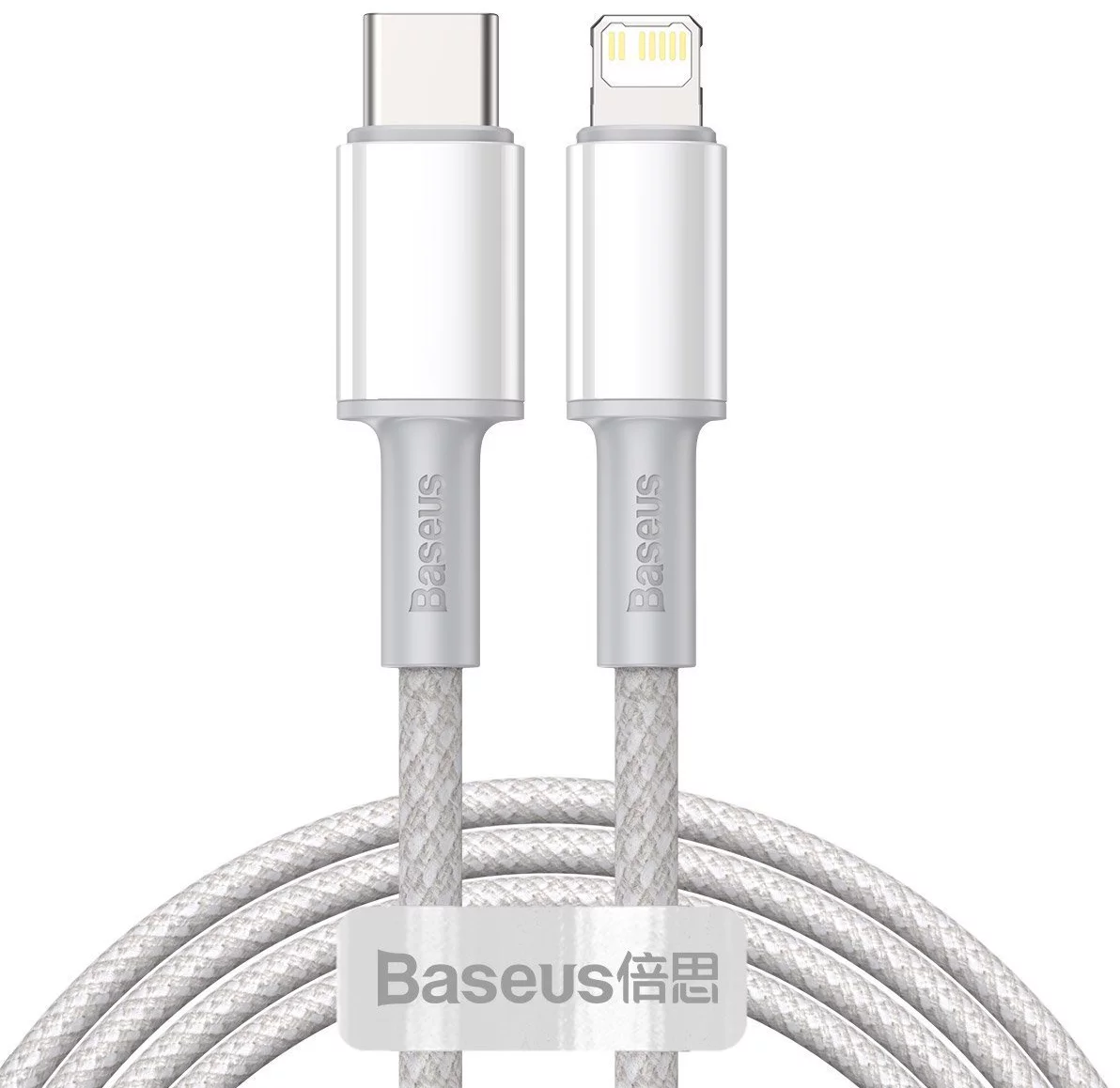 Kabel USB-C to Lightning Baseus High Density Braided Cable, 20W, PD, 2m (white)