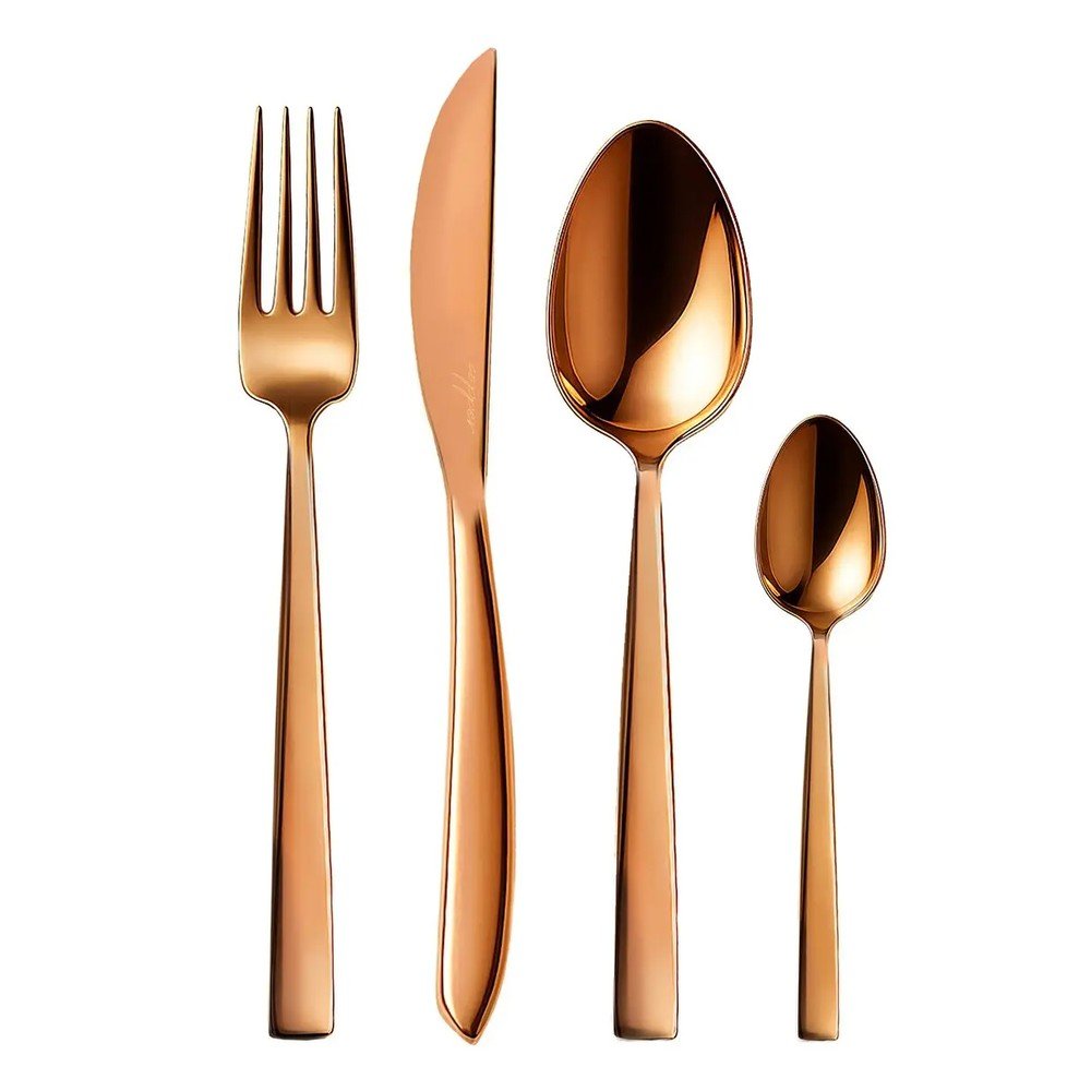 Pribor za jelo od nehrđajućeg čelika u mjedenoj boji 24 kom Copper - Orion