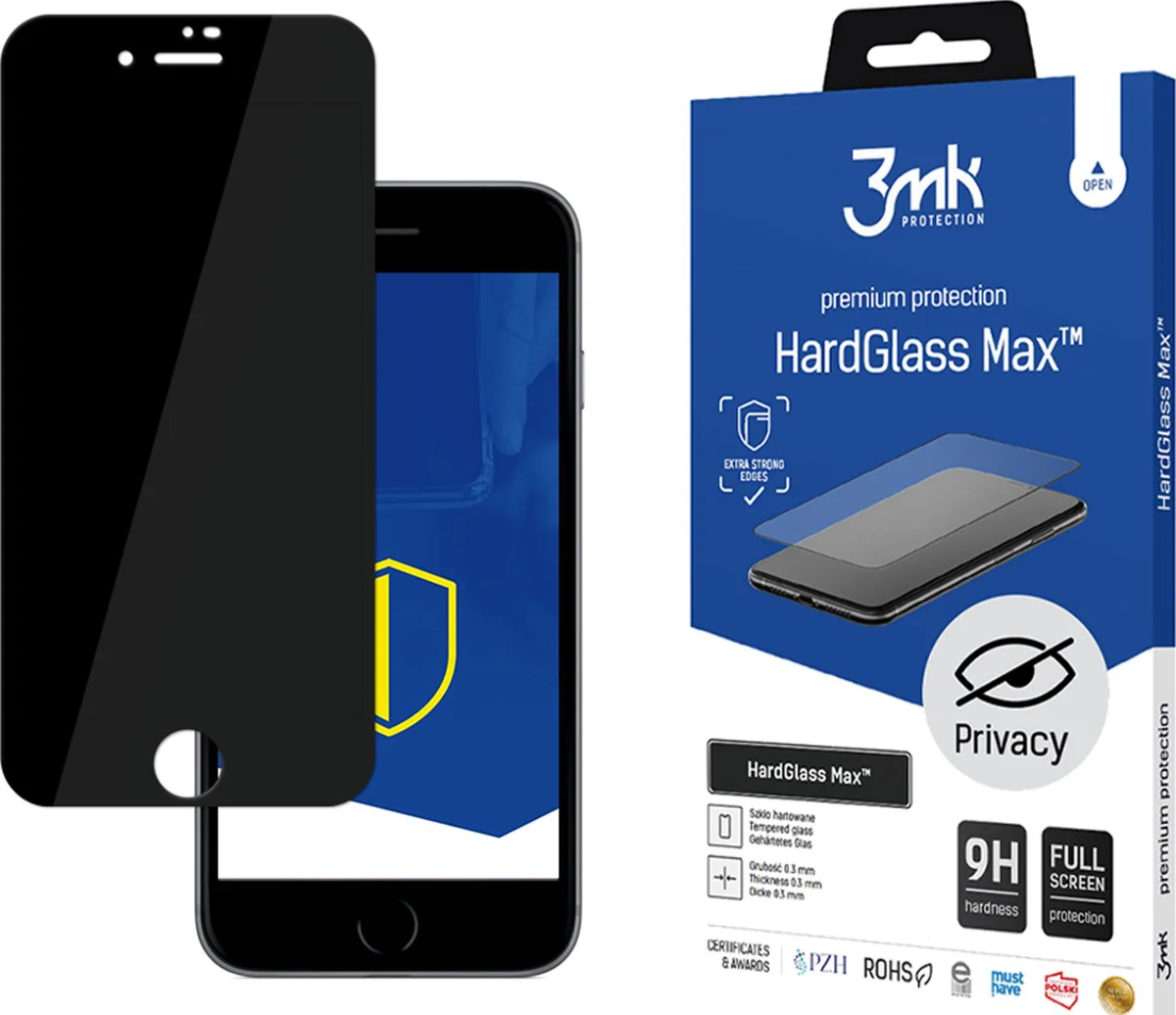 Zaštitno staklo 3MK Glass Max Privacy iPhone 7 black, FullScreen Glass Privacy 
