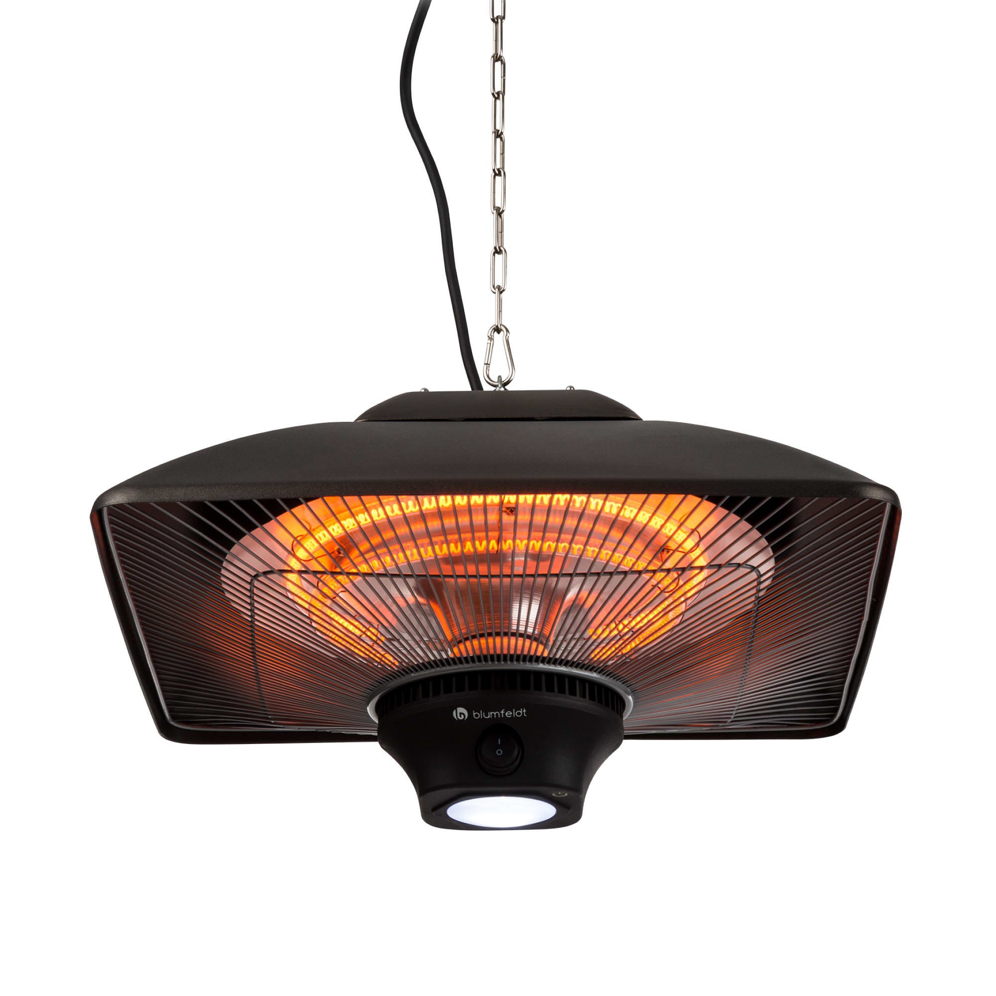 Blumfeldt Heat Square, infracrvena grijalica, 1000 / 2000 W, Carbon, IP34, LED