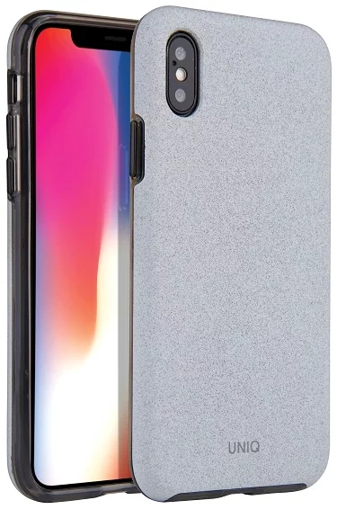 Maska UNIQ Lithos iPhone Xs Max  light grey (UNIQ-IP6.5HYB-LITLGRY)