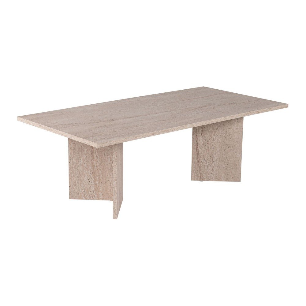 Bež stolić za kavu u polusjajnom dekoru 60x119 cm Sabin – Kalune Design