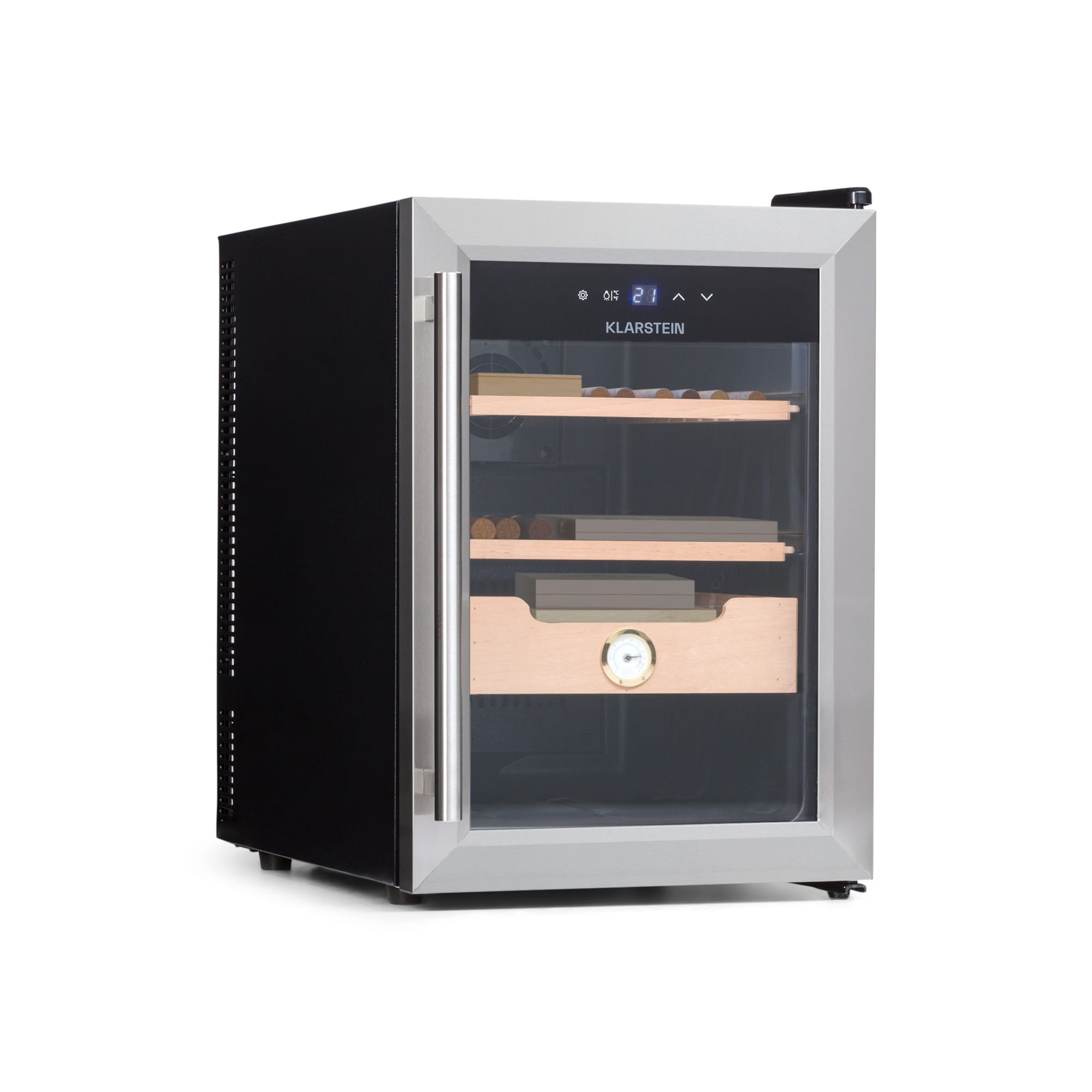 Klarstein El Presidente 37, Humidor za cigare, 37L,   2 ladice, 1 odjeljak od cedrovine