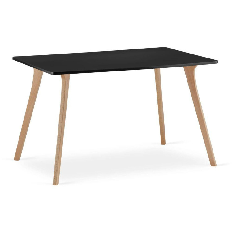 Drveni blagovaonski stol 120cm x 80cm - crni