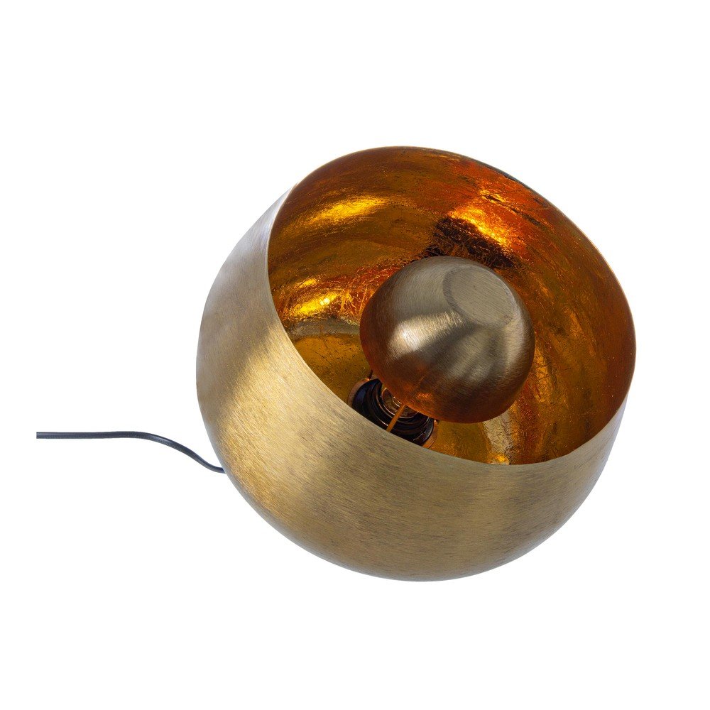 Metalna stolna lampa u zlatnoj boji s metalnim sjenilom (visina 24,5 cm) Ishan – Bizzotto