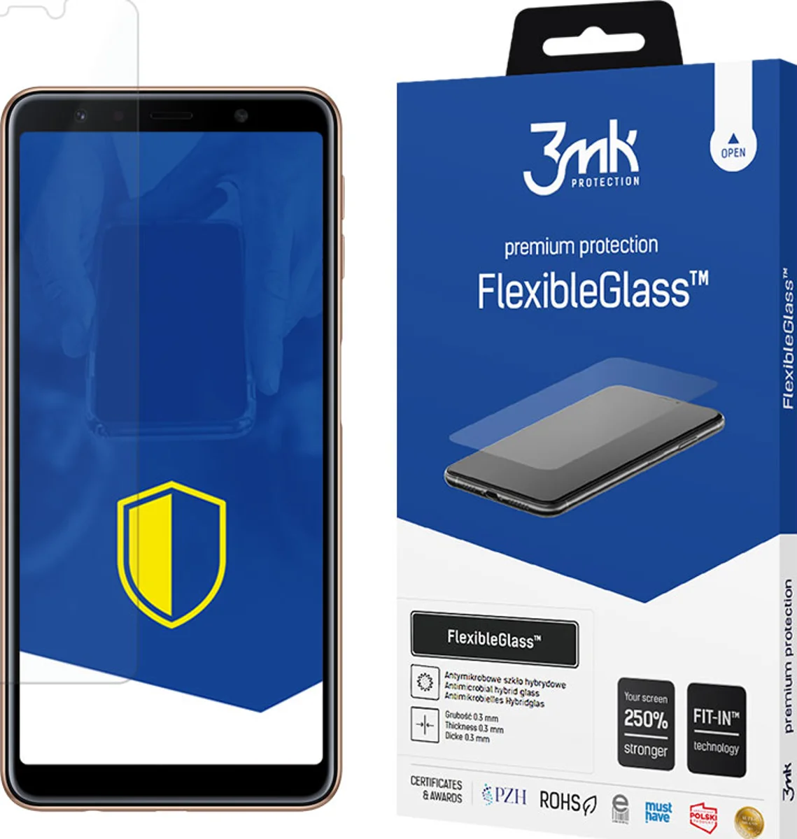 Zaštitno staklo 3MK FlexibleGlass Samsung A750 A7 2018 Hybrid Glass