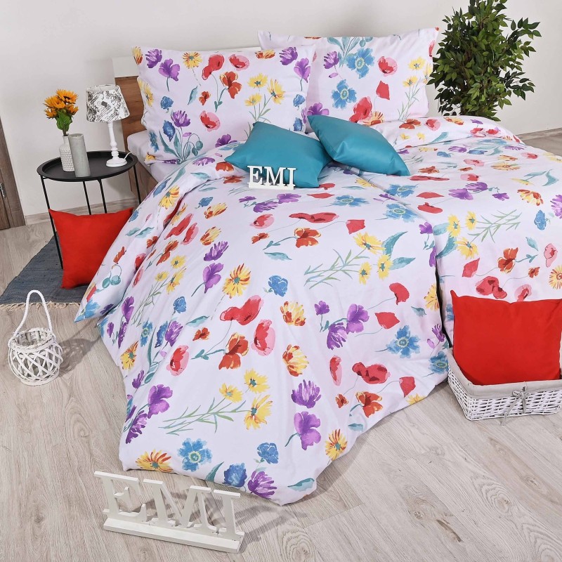 Posteljina od flanela Summer EMI, Standardni krevet za jednu osobu uključuje 1x 140x200 + 1x 70x90