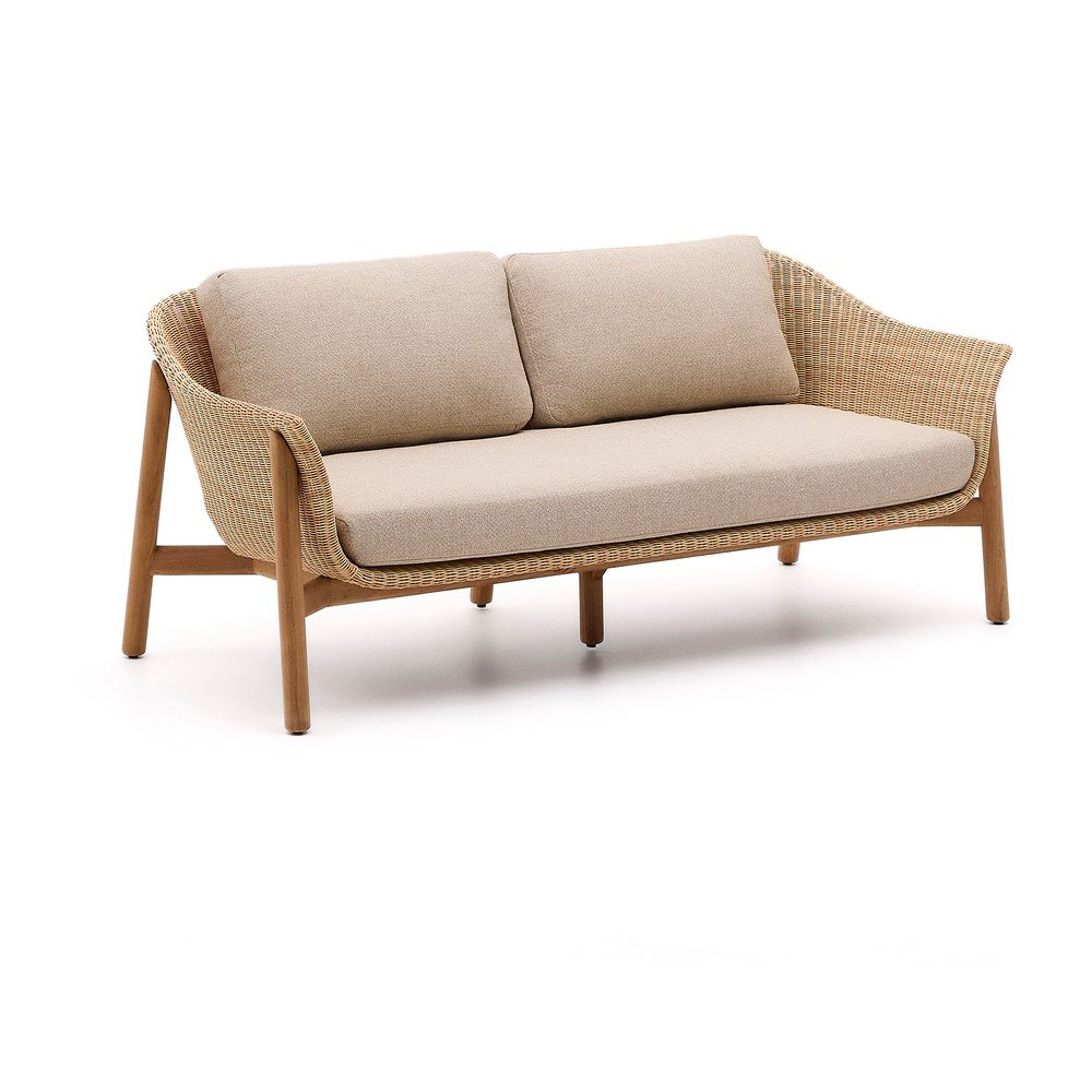 Bež/u prirodnoj boji podstavljena vrtna sofa Galea – Kave Home