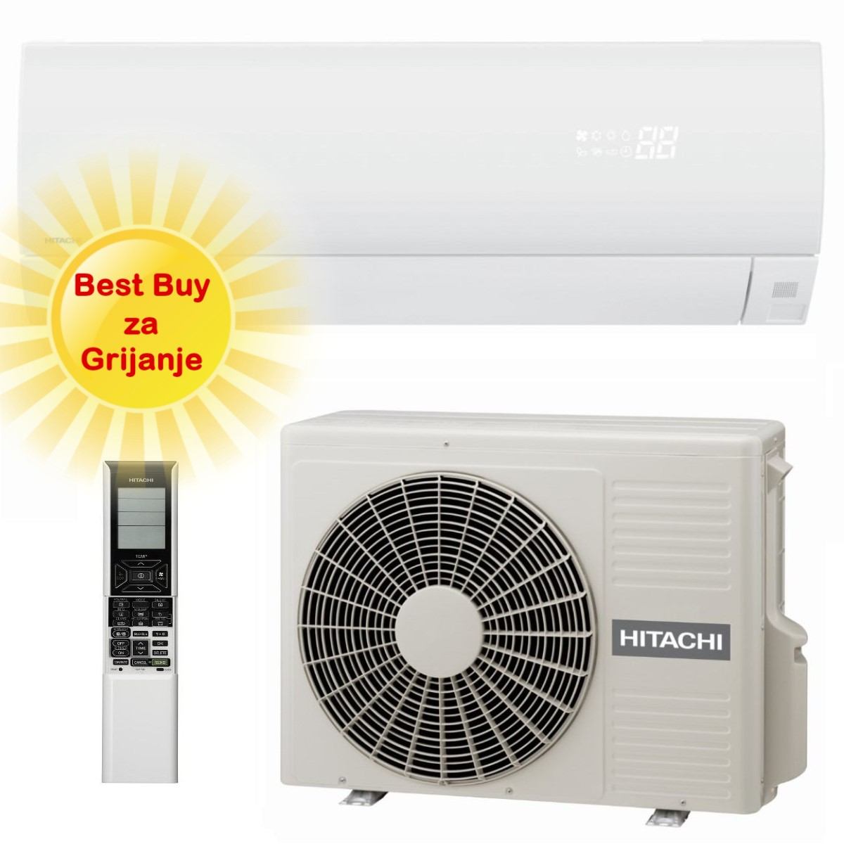Hitachi Klima Uređaj 2,5Kw Rak-25Psew/Rac-25Wse