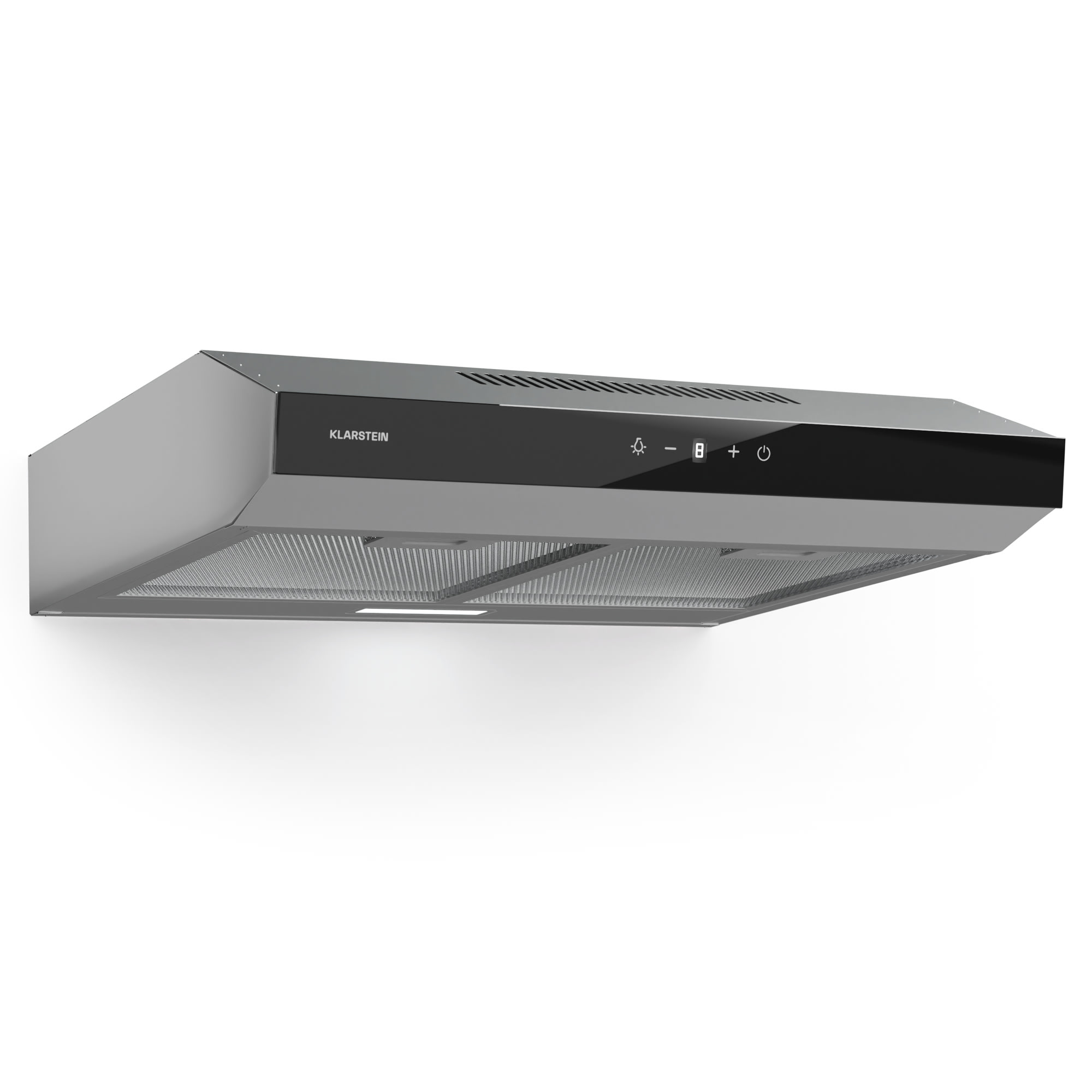 Klarstein Contempo Neo, napa, ispod ormarića, recirkulacija, 175 m³/h, SenseControl, integrirana kontrola na dodir, nehrđajući čelik / akrilno staklo