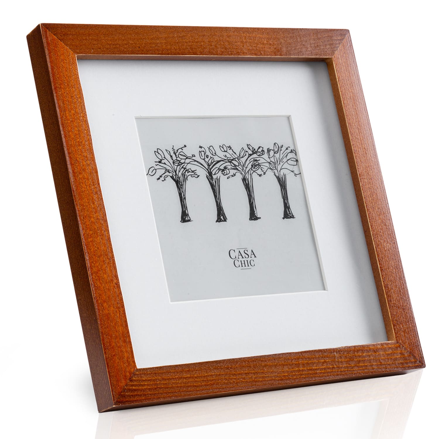 Casa Chic Bristol, okvir za slike, staklo, 20 x 20 cm sa držačem, pravo drvo