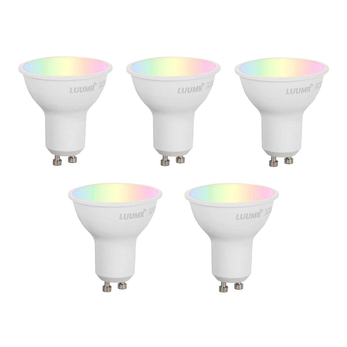 Set od 5 pametnih GU10 50mm prigušivih LED žarulja Opal 4.7W 400 lm 2700-6500K