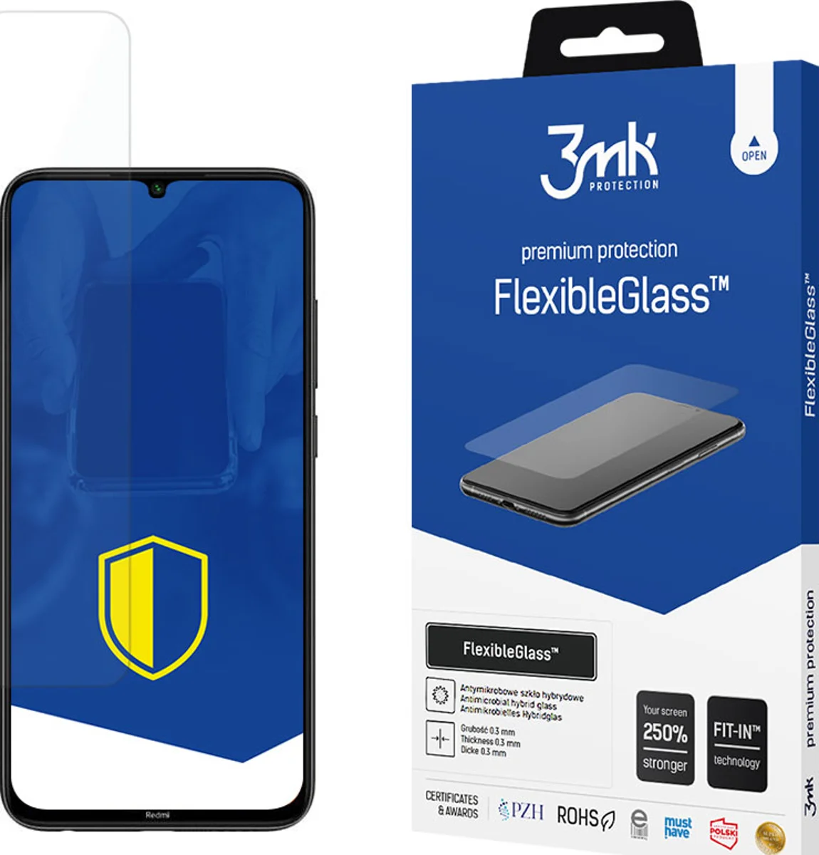 Zaštitno staklo 3MK FlexibleGlass Xiaomi Redmi Note 8 Pro Hybrid Glass