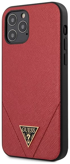 Maska Guess GUHCP12LVSATMLRE iPhone 12 Pro Max 6,7" red hardcase Saffiano (GUHCP12LVSATMLRE)