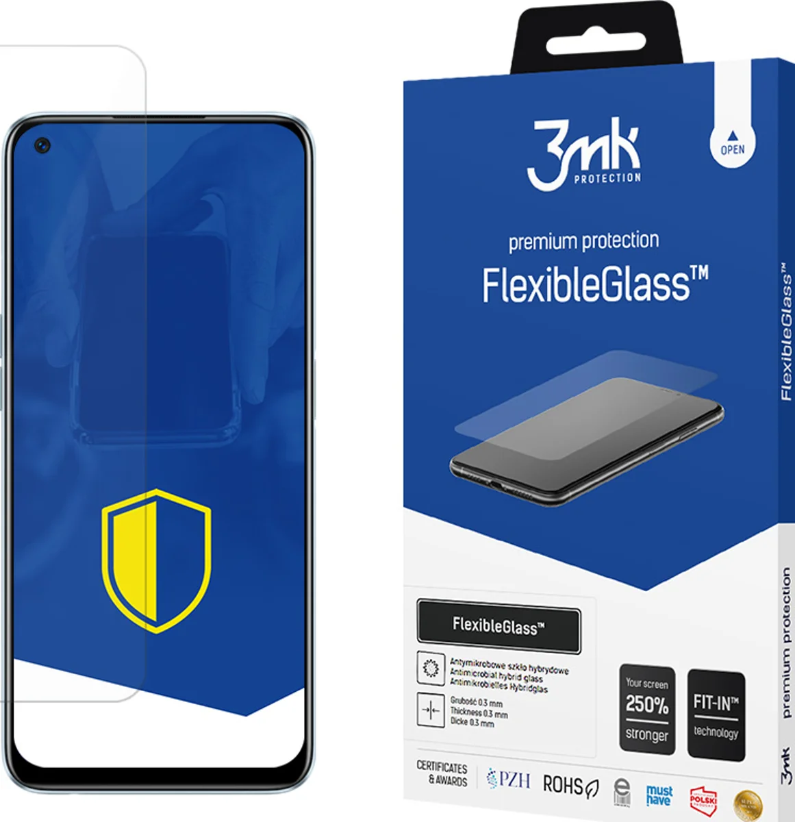 Zaštitno staklo 3MK FlexibleGlass Realme 6 Hybrid Glass