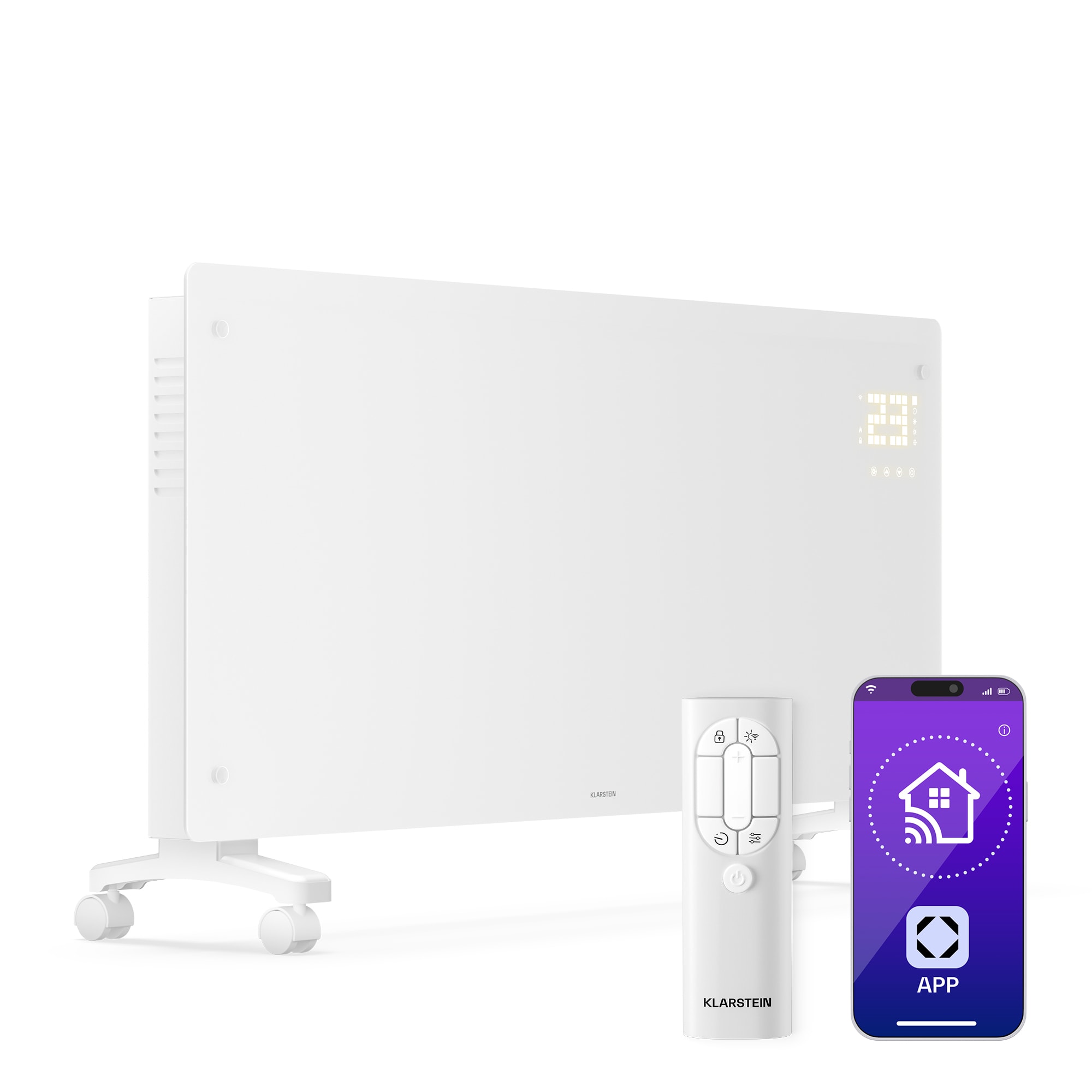 Klarstein Bornholm konvektor | 3000 W | za prostor do 30 m² | Snažan i elegantan | 105 cm x 51 cm