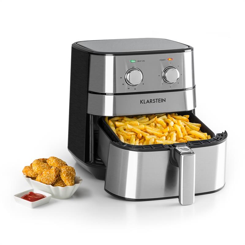 Klarstein AeroVital, friteza na topli zrak, 1700 W, 5.4 l, nehrđajući čelik, srebrna