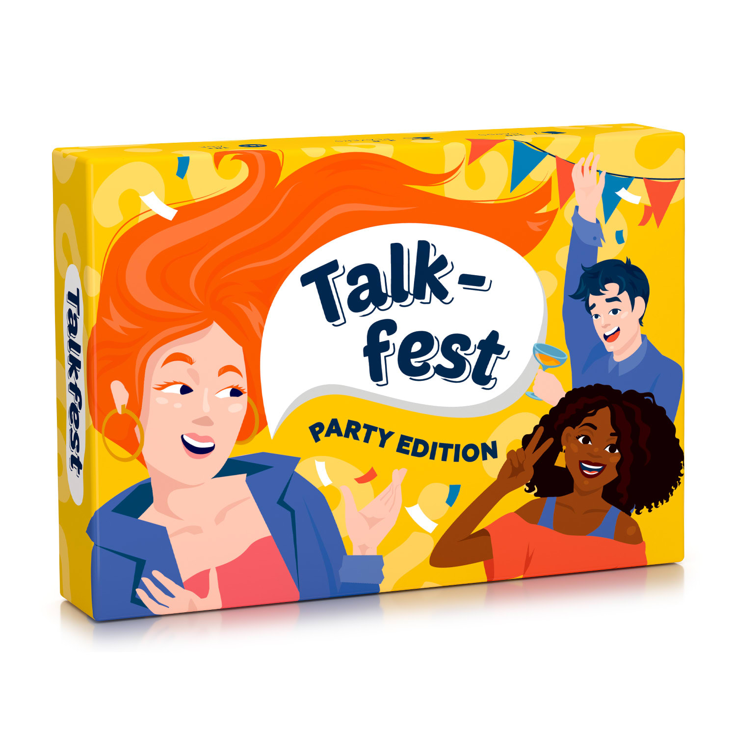 Spielehelden Talkfest Party Edition, kartaška igra s više od 100 pitanja, na engleskom jeziku