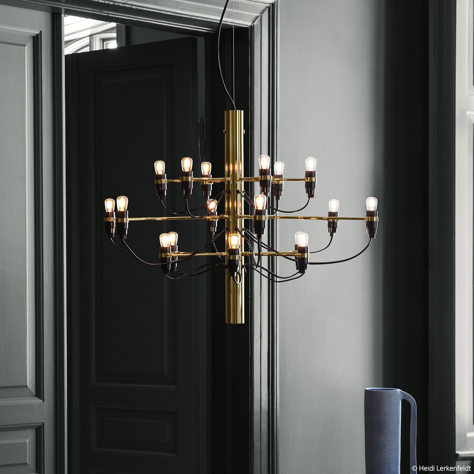 FLOS 2097/18 LED luster, mat, mesing