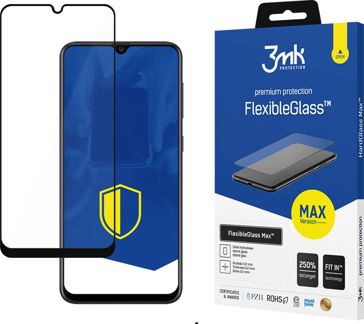 Zaštitno staklo 3MK Samsung Galaxy A50 Black - 3mk FlexibleGlass Max