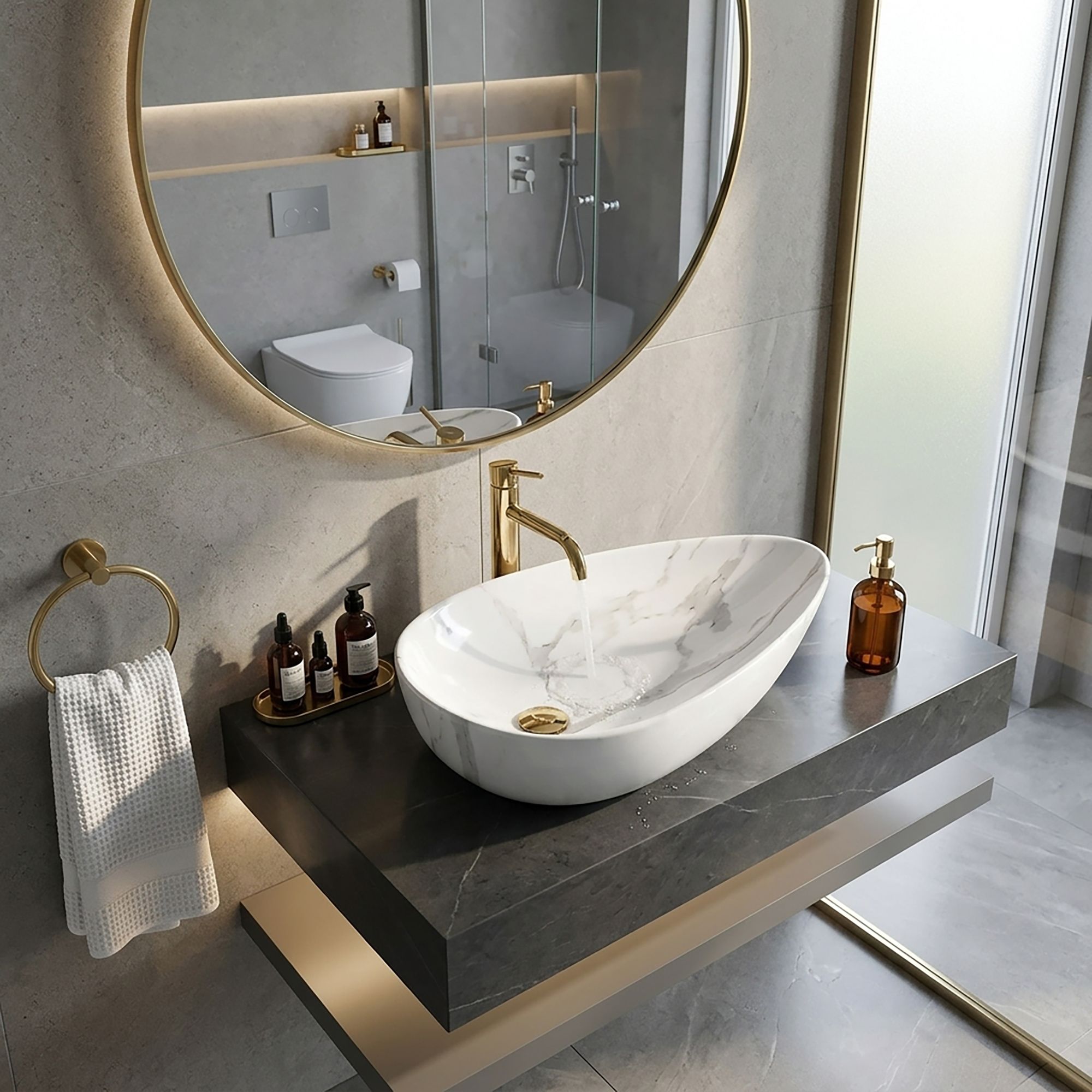 Umivaonik Rea Greta 65 Bianco Shiny
