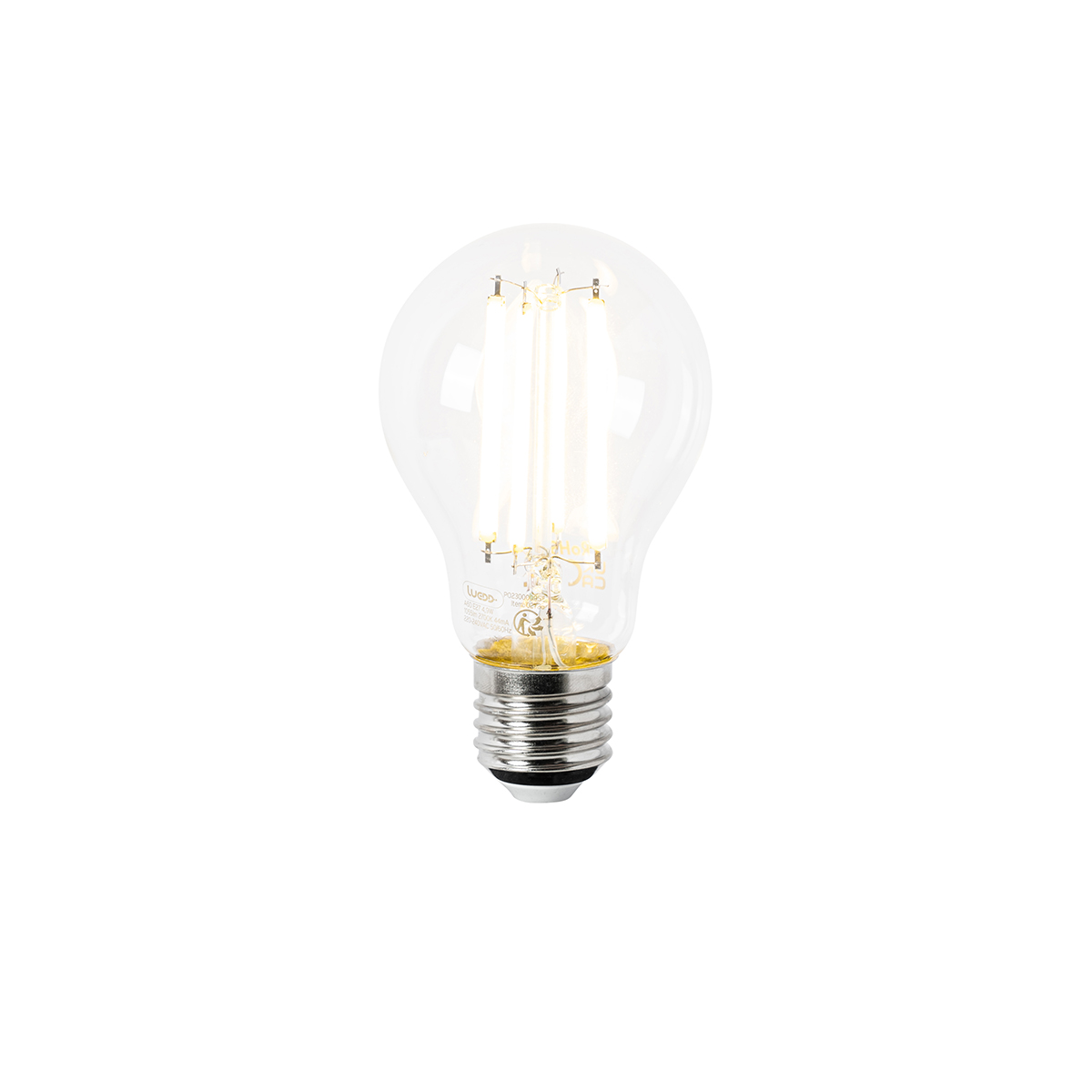 Set od 5 LED žarulja E27 A60 prozirne 4,9 W 1055 lm 2700 K