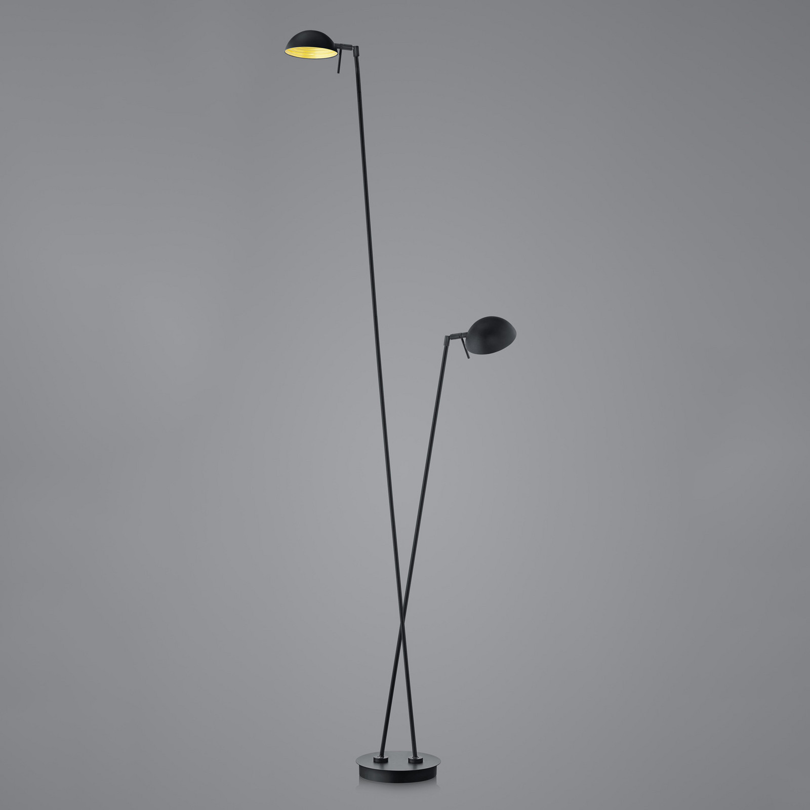 LED podna lampa Samy 2 žarulje 180cm crna/zlatna