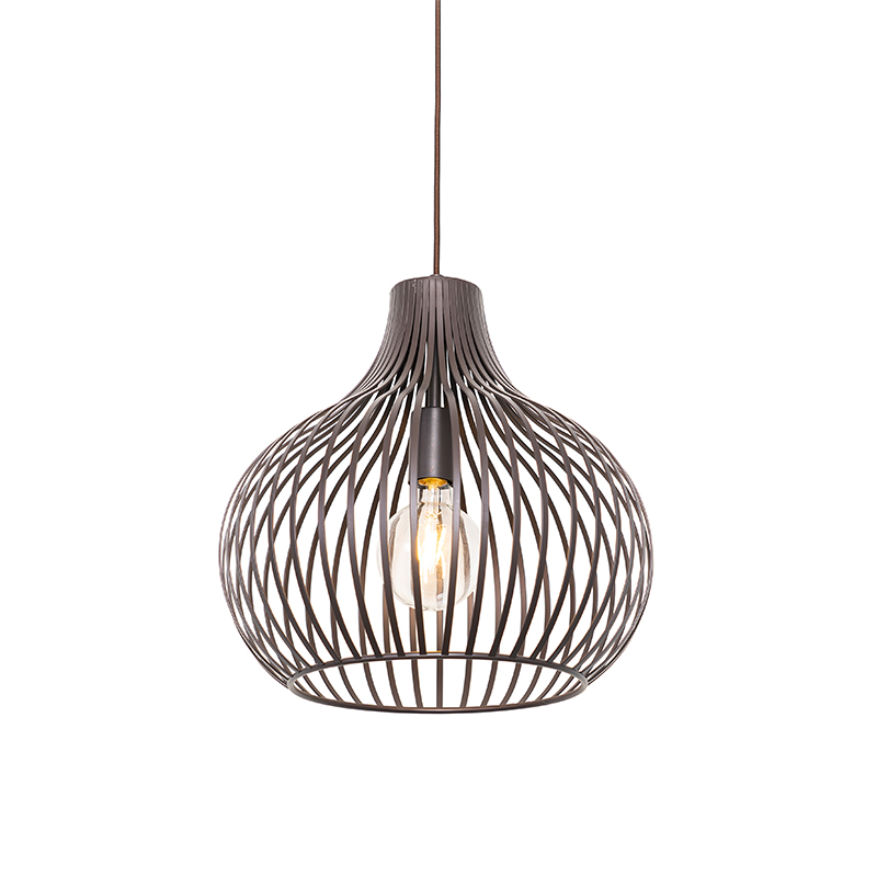 Moderna viseća svjetiljka smeđa 38 cm - Saffira