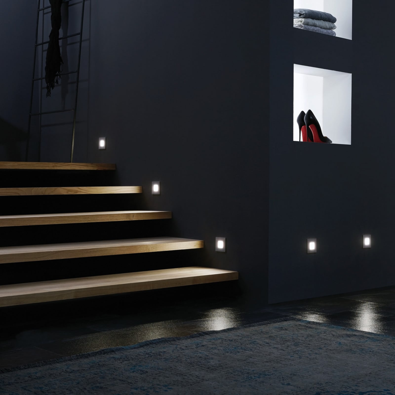 LED Wall F ugradbena zidna svjetiljka izgled nehrđajućeg čelika 1,8W