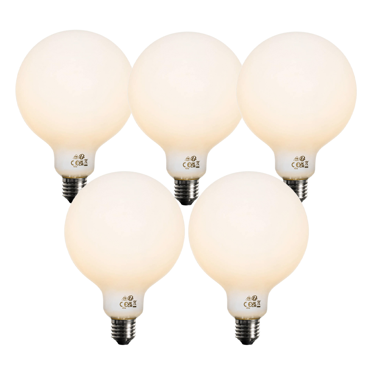 Set od 5 E27 prigušivih LED žarulja Opal G125 5W 450 lm 2700K